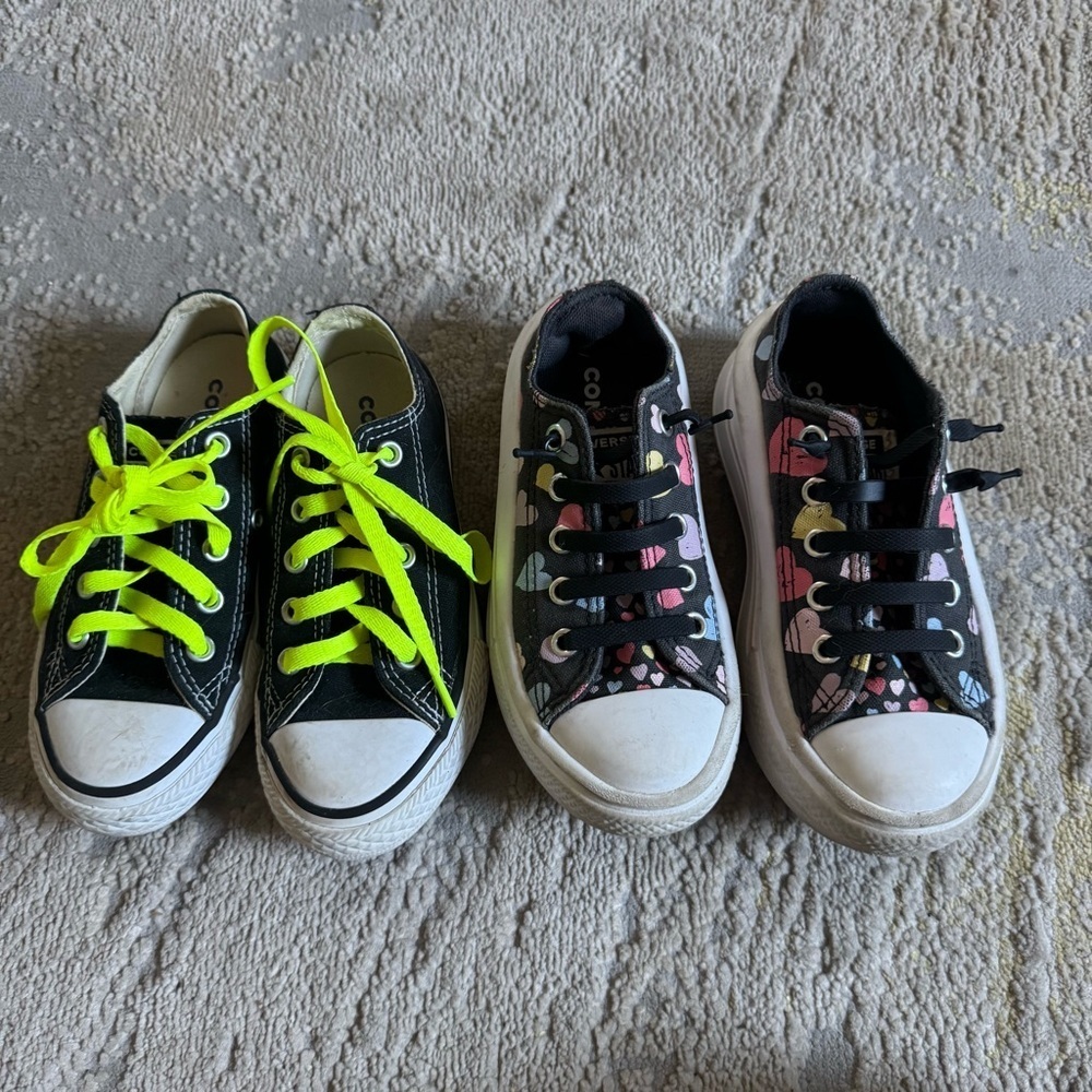 Converse Chuck Taylor Always On Hearts platform sneaker and black sneakers 11 - Picture 2 of 11